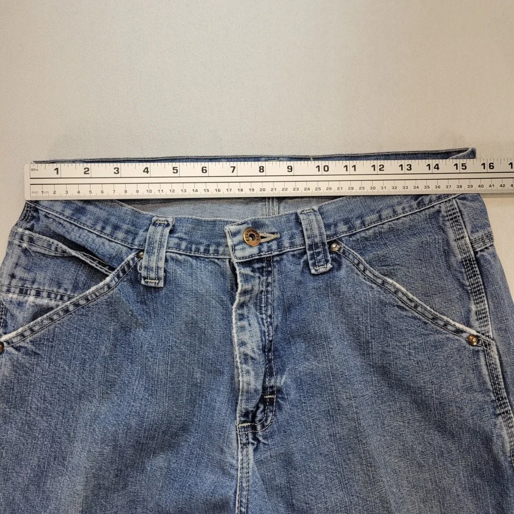 Lee Dungarees Carpenter Jeans Mens 32x30 Blue Denim Straight Utility Workwear